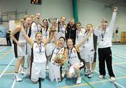 28 March 2009; The Sligo All Stars team celebrate with the Division 1 trophy after the game. Basketball Ireland’s Women’s Division One Final, Sligo All Stars v Scruffy St. Paul’s, Aura Complex, Letterkenny, Co. Donegal. Picture credit: Brendan Moran / SPORTSFILE
