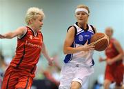 28 March 2009; Denise Walsh, Team Montenotte Hotel Cork, in action against Becky Woods, DCU Mercy. Basketball Ireland’s Women’s Superleague Final, DCU Mercy v Team Montenotte Hotel Cork, Aura Complex, Letterkenny, Co. Donegal. Picture credit: Brendan Moran / SPORTSFILE