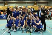 28 March 2009; The UCC Demons team celebrate winning the Men's Superleague Final, having already won the Men's Southern Conference title and National Cup this year. Nivea For Men’s Superleague Final, DART Killester v UCC Demons, Aura Complex, Letterkenny, Co. Donegal. Picture credit: Brendan Moran / SPORTSFILE