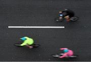 13 September 2015; The Irish Sports Council, in conjunction with Cycling Ireland teamed up with the Department of Transport, Tourism and Sport, Dublin City Council and Healthy Ireland for the Great Dublin Bike Ride which seen over 3,000 participants of all abilities from novice to expert ride 60km or 100km routes. Pictured is participants during riding along Eden Quay. The Great Dublin Bike Ride. Eden Quay, Dublin. Picture credit: Ramsey Cardy / SPORTSFILE