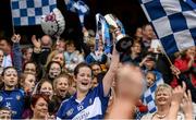 13 September 2015; Laois captain Niamh Dollard lifts the cup after the game. Liberty Insurance All Ireland Premier Junior Camogie Championship Final, Laois v Roscommon. Croke Park, Dublin. Picture credit: David Maher / SPORTSFILE