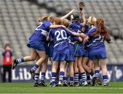 13 September 2015;  Laois players celebrate victory over Roscommon. Liberty Insurance All Ireland Premier Junior Camogie Championship Final, Laois v Roscommon. Croke Park, Dublin. Picture credit: David Maher / SPORTSFILE