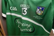 12 September 2015; The jersey of Limerick's Colin Ryan hangs in the dressing room before the game. Bord Gais Energy GAA Hurling All-Ireland U21 Championship Final, Limerick v Wexford, Semple Stadium, Thurles, Co. Tipperary. Picture credit: Diarmuid Greene / SPORTSFILE