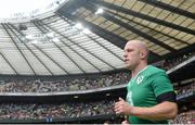5 September 2015; Ireland captain Paul O'Connell leads his side out before the game. Rugby World Cup Warm-Up Match, England v Ireland. Twickenham Stadium, London, England. Picture credit: Brendan Moran / SPORTSFILE