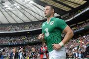 5 September 2015; Robbie Henshaw, Ireland, runs out before the game. Rugby World Cup Warm-Up Match, England v Ireland. Twickenham Stadium, London, England. Picture credit: Brendan Moran / SPORTSFILE