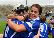 13 September 2015; Waterford's Niamh Rockett, right, celebrates with team-mate Jennie Simpson after the game. All Ireland Intermediate Camogie Championship Final, Kildare v Waterford. Croke Park, Dublin. Picture credit: Piaras Ó Mídheach / SPORTSFILE