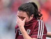 13 September 2015; A dejected Ailish O'Reilly, Galway, at the end of the game. Liberty Insurance All Ireland Senior Camogie Championship Final, Cork v Galway. Croke Park, Dublin. Picture credit: David Maher / SPORTSFILE