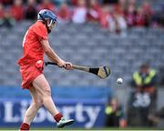 13 September 2015; Briege Corkery, Cork, score's her side's only goal of the game. Liberty Insurance All Ireland Senior Camogie Championship Final, Cork v Galway. Croke Park, Dublin. Picture credit: David Maher / SPORTSFILE