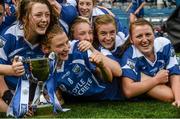 13 September 2015; Waterford players celebrate at the end of the game. All Ireland Intermediate Camogie Championship Final, Kildare v Waterford. Croke Park, Dublin. Picture credit: David Maher / SPORTSFILE