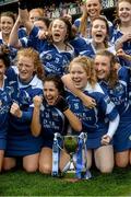 13 September 2015; Waterford players celebrate at the end of the game. All Ireland Intermediate Camogie Championship Final, Kildare v Waterford. Croke Park, Dublin. Picture credit: David Maher / SPORTSFILE