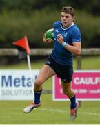 12 September 2015; Conor Nash, Leinster, runs in his second try. Clubs Interprovincial Rugby Championship, Round 2, Ulster v Leinster, U18 Clubs, Rainey RFC, Magherafelt, Derry. Picture credit: Oliver McVeigh / SPORTSFILE