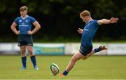 12 September 2015; Conor Dunne, Leinster, kicks a penalty. Clubs Interprovincial Rugby Championship, Round 2, Ulster v Leinster, U18 Clubs, Rainey RFC, Magherafelt, Derry. Picture credit: Oliver McVeigh / SPORTSFILE