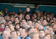 12 September 2015; A young supporter gets an elevated perspective before the game. Bord Gais Energy GAA Hurling All-Ireland U21 Championship Final, Limerick v Wexford, Semple Stadium, Thurles, Co. Tipperary. Picture credit: Diarmuid Greene / SPORTSFILE