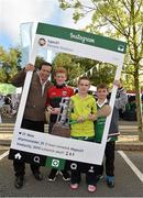 12 September 2015; Limerick supporters get an 'instagram' photograph with Marty Morrissey in the Bord Gais Energy fanzone before the game. Bord Gais Energy GAA Hurling All-Ireland U21 Championship Final, Limerick v Wexford, Semple Stadium, Thurles, Co. Tipperary. Picture credit: Diarmuid Greene / SPORTSFILE