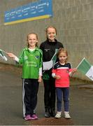 12 September 2015; Limerick supporters, and sisters, Catriona, aged 7, Sarah, aged 10, and Molly Dillon, aged 4, from Pallasgreen, Co. Limerick, before the game. Bord Gais Energy GAA Hurling All-Ireland U21 Championship Final, Limerick v Wexford, Semple Stadium, Thurles, Co. Tipperary. Picture credit: Diarmuid Greene / SPORTSFILE