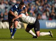 12 September 2015; Aaron Dundon, Leinster is tackled by Kristian Dacey, Cardiff Blues. Guinness PRO12, Round 2, Leinster v Cardiff Blues. RDS, Ballsbridge, Dublin. Picture credit: Stephen McCarthy / SPORTSFILE
