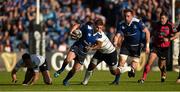 12 September 2015; Luke McGrath, Leinster, is tackled by Manoa Vosawai, Cardiff Blues. Guinness PRO12, Round 2, Leinster v Cardiff Blues. RDS, Ballsbridge, Dublin. Picture credit: Stephen McCarthy / SPORTSFILE