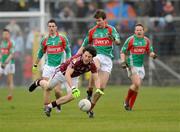 29 March 2009; Sean Armstrong, Galway, in action against Ronan McGarrity, Mayo. Allianz GAA NFL Division 1, Round 6, Galway v Mayo, Tuam Stadium, Tuam, Co.Galway. Photo by Sportsfile