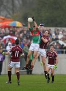 29 March 2009; Ronan McGarrity, Mayo, in action against Barry Cullinane, Galway. Allianz GAA NFL Division 1, Round 6, Galway v Mayo, Tuam Stadium, Tuam, Co.Galway. Photo by Sportsfile