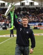 29 March 2009; Ireland captain Brian O'Driscoll parades the RBS Six Nations Championship Trophy in front of the RDS crowd ahead of the game. Magners League, Leinster v Ulster. RDS, Dublin. Picture credit: Stephen McCarthy / SPORTSFILE