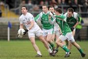 29 March 2009; Michael Conway, Kildare, in action against Daniel Kille, 19, Eamon Maguire and James Sherry, Fermanagh. Allianz GAA NFL Division 2, Round 6, Fermanagh v Kildare, Brewster Park, Enniskillen, Co. Fermanagh. Picture credit: Brendan Moran / SPORTSFILE