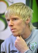 30 March 2009; Republic of Ireland's Andy Keogh during a mixed zone ahead of their 2010 FIFA World Cup Qualifier against Italy on Wednesday. Gannon Park, Malahide, Co. Dublin. Picture credit: David Maher / SPORTSFILE