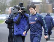 31 March 2009; Northern Ireland's Damien Johnston arrives for squad training ahead of their 2010 FIFA World Cup Qualifier against Slovenia on Wednesday. Northern Ireland Squad Training, Greenmount College, Antrim, Co. Antrim. Picture credit: Oliver McVeigh / SPORTSFILE