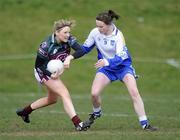29 March 2009; Laura McCreesh, St Marys, in action against Geraldine McManus, DIT. Lynch Cup Final, Dublin Insitute of Technology v St Marys, Belfast, UUJ, Jordanstown, Shore Road, Newtownabbey, Co. Antrim. Picture credit: Oliver McVeigh / SPORTSFILE