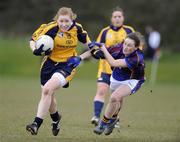 29 March 2009; Sarah Connolly, DCU, in action against Aishling Lenoard, University of Limerick. O'Connor Cup Final, University of DCU v University of Limerick, UUJ, Jordanstown, Shore Road, Newtownabbey, Co. Antrim. Picture credit: Oliver McVeigh / SPORTSFILE
