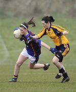 29 March 2009; Aishling Lenoard, University of Limerick, in action against Lyndsey Davey, DCU. O'Connor Cup Final, University of DCU v University of Limerick, UUJ, Jordanstown, Shore Road, Newtownabbey, Co. Antrim. Picture credit: Oliver McVeigh / SPORTSFILE