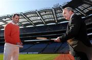 31 March 2009; President of the GAA Nickey Brennan and Armagh footballer Steven McDonnell, left, at the launch of the 2009 FBD All-Ireland GAA Golf Challenge. Croke Park, Dublin. Photo by Sportsfile