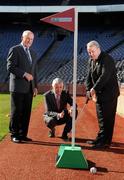 31 March 2009; At the launch of the 2009 FBD All-Ireland GAA Golf Challenge were, from left, former Kilkenny hurler Eddie Keher, Adrian Taheny, Director of Marketing and Sales, FBD Insurance, and President of the GAA Nickey Brennan. Croke Park, Dublin. Photo by Sportsfile