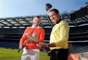 31 March 2009; At the launch of the 2009 FBD All-Ireland GAA Golf Challenge were Armagh footballer Steven McDonnell, left, and Kilkenny hurler Eddie Brennan. Croke Park, Dublin. Picture credit: Paul Mohan / SPORTSFILE