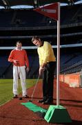 31 March 2009; At the launch of the 2009 FBD All-Ireland GAA Golf Challenge were Armagh footballer Steven McDonnell, left, and Kilkenny hurler Eddie Brennan. Croke Park, Dublin. Photo by Sportsfile