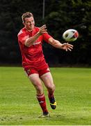 16 September 2015; Bank of Ireland is once again opening up its sponsorships of the Munster and Leinster rugby teams to businesses throughout Ireland to compete in its third ‘Sponsor for a Day’ competition and win the right to have their company logo displayed on the Munster and Leinster players’ jerseys during a high profile European Rugby Champions Cup match in front of a large live and TV audience. The full prize includes – the winners company logo on the front of the jerseys; pitch signage; corporate hospitality for ten guests; match programme advert; photographs with the team; promotion for your business from Bank of Ireland and Munster/ Leinster Rugby through press and media for all shortlisted companies and winners. The selected games be home Leinster and Munster matches that will be broadcast live on SKY. Pictured at the  launch of Bank of Ireland’s rugby Sponsor for a Day Competition 2015 is Munster's Peter O'Mahony. Wanderers Rugby Club, Merrion Road, Dublin. Picture credit: Stephen McCarthy / SPORTSFILE