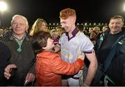 12 September 2015; Limerick's Cian Lynch is congratulated by supporters on the pitch after the game. Bord Gais Energy GAA Hurling All-Ireland U21 Championship Final, Limerick v Wexford, Semple Stadium, Thurles, Co. Tipperary. Picture credit: Diarmuid Greene / SPORTSFILE