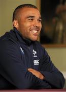 15 September 2015; Ireland's Simon Zebo during a press conference. Carton House, Maynooth, Co. Kildare. Picture credit: Seb Daly / SPORTSFILE