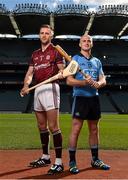 15 September 2015; Pictured at the launch of the AIG Fenway Hurling Classic and Irish Festival is Galway hurler Aidan Harte, left, and Dublin hurler David O'Callaghan. Dublin will take on Galway in Super 11’s hurling at Fenway Park, Boston, on November 22nd. Croke Park, Dublin. Picture credit: Ramsey Cardy / SPORTSFILE