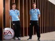 15 September 2015; Jake Keegan, left and Paul Sinnott, Galway United, during the EA Sports Cup Final Media Day. FAI National Training Centre, Abbotstown, Co. Dublin. Picture credit: David Maher / SPORTSFILE