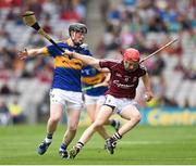 6 September 2015; Thomas Monaghan, Galway, in action against Brian McGrath, Tipperary. Electric Ireland GAA Hurling All-Ireland Minor Championship Final, Galway v Tipperary, Croke Park, Dublin. Picture credit: Stephen McCarthy / SPORTSFILE
