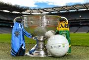 17 September 2015; A view of the Sam Maguire Cup and Dublin and Kerry jerseys in Croke Park ahead of the 2015 GAA Football All-Ireland Senior Championship Final. Croke Park, Dublin. Picture credit: Ramsey Cardy / SPORTSFILE
