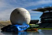 17 September 2015; A view of the match ball and Dublin and Kerry jerseys ahead of the 2015 GAA Football All-Ireland Senior Championship Final between Dublin and Kerry. Croke Park, Dublin. Picture credit: Ramsey Cardy / SPORTSFILE