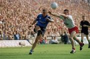 17 September 1995; Paul Clarke of Dublin in action against Sean McLaughlin of Tyrone during the 1995 All Ireland Senior Football Final match between Dublin and Tyrone at Croke Park in Dublin. Photo by Ray McManus/SPORTSFILE