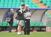 31 March 2009; Republic of Ireland manager Giovanni Trapattoni, right, with assistant manager Marco Tardelli during squad training ahead of their 2010 FIFA World Cup Qualifier against Italy on Wednesday. Republic of Ireland Squad Training, San Nicola Stadium, Bari, Italy. Picture credit: David Maher / SPORTSFILE