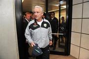 31 March 2009; Republic of Ireland manager Giovanni Trapattoni arriving for a press conference ahead of their 2010 FIFA World Cup Qualifier against Italy on Wednesday. San Nicola Stadium, Bari, Italy. Picture credit: David Maher / SPORTSFILE