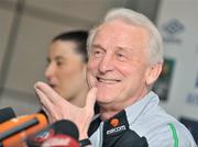 31 March 2009; Republic of Ireland manager Giovanni Trapattoni during a press conference ahead of their 2010 FIFA World Cup Qualifier against Italy on Wednesday. San Nicola Stadium, Bari, Italy. Picture credit: David Maher / SPORTSFILE