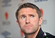 31 March 2009; Republic of Ireland captain Robbie Keane during a press conference ahead of their 2010 FIFA World Cup Qualifier against Italy on Wednesday. San Nicola Stadium, Bari, Italy. Picture credit: David Maher / SPORTSFILE