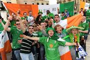1 April 2009; Republic of Ireland fans on their way to the game. 2010 FIFA World Cup Qualifier, Italy v Republic of Ireland, San Nicola Stadium, Bari, Italy. Picture credit: Ray McManus / SPORTSFILE