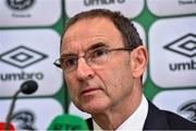 17 September 2015; Republic of Ireland manager Martin O'Neill during a press conference. FAI Headquarters, National Sports Campus, Abbotstown, Dublin. Picture credit: Matt Browne / SPORTSFILE