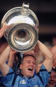 17 September 1995, Keith Barr of Dublin lifts the Sam Maguire Cup after the GAA Football All-Ireland Senior Championship Final match between Dublin and Tyrone at Croke Park in Dublin. Photo by Brendan Moran/Sportsfile